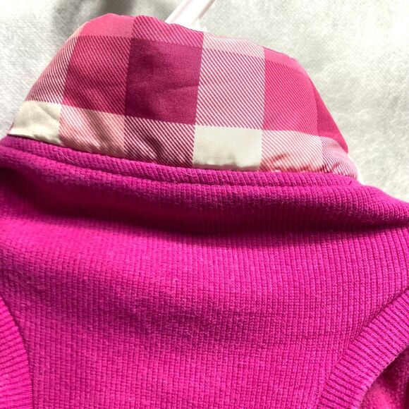 Pretty in Pink Dog Puffer Quilted Jacket Zippered  Pink Whited Checkered Medium - Picture 7 of 10